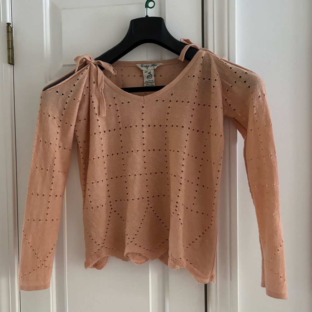 Vintage Bow Cold Shoulder Hoodie